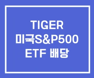 TIGER 미국S&P500 ETF 배당