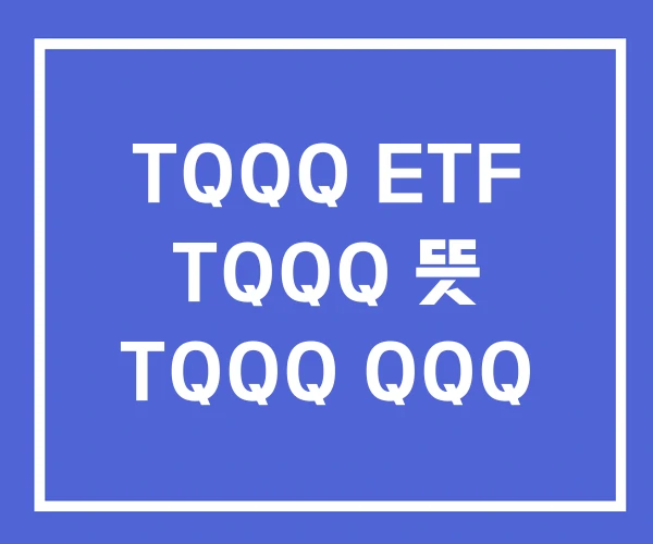 TQQQ ETF TQQQ 뜻 TQQQ QQQ