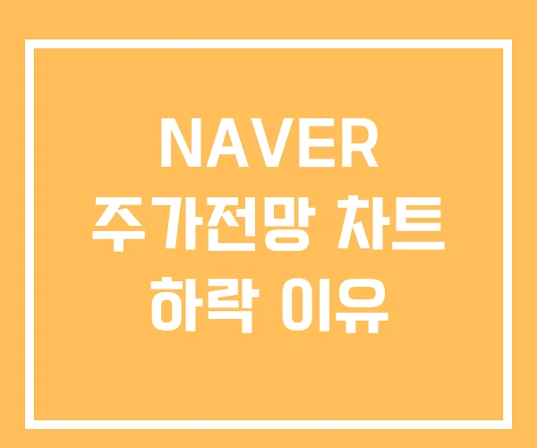 NAVER 주가전망 차트 하락 이유 NAVER 주가전망 차트 하락 이유
