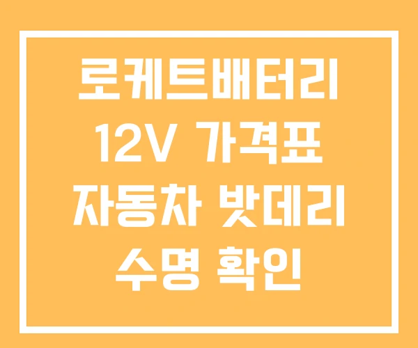 로케트배터리 12V 가격표 자동차 밧데리 수명 확인 로케트배터리 12V 가격표 자동차 밧데리 수명 확인