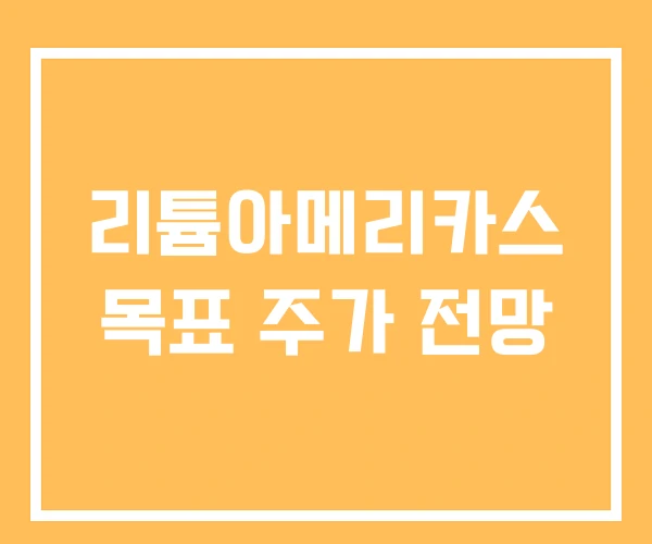 리튬아메리카스 목표 주가 전망