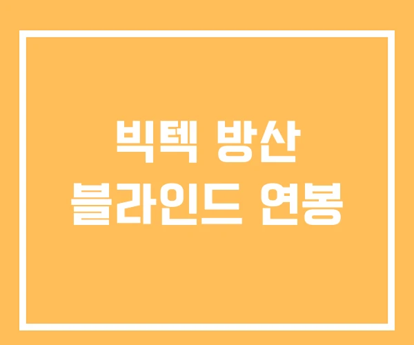 빅텍 방산 블라인드 연봉