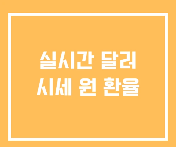 실시간 달러 시세 원 환율 실시간 달러 시세 원 환율