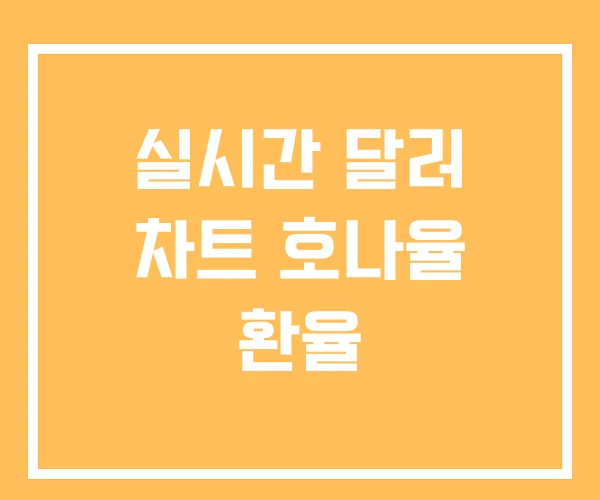 실시간 달러 차트 호나율 환율