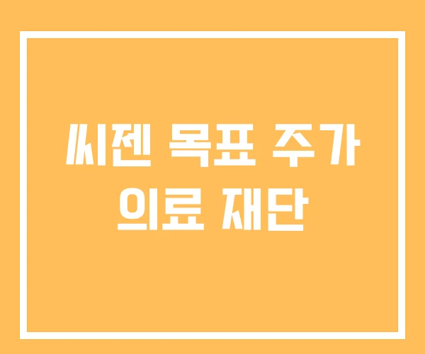 씨젠 목표 주가 의료 재단 씨젠 목표 주가 의료 재단