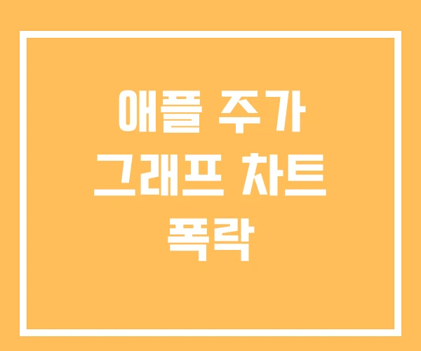 애플 주가 그래프 차트 폭락