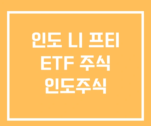 인도 니 프티 ETF 주식 인도주식