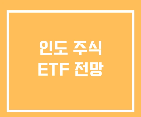 인도 주식 ETF 전망