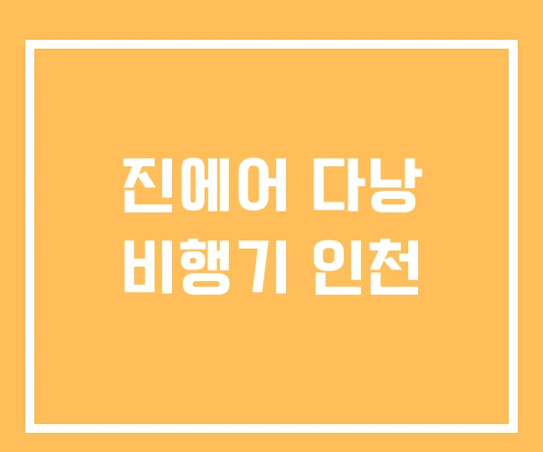 진에어 다낭 비행기 인천 진에어 다낭 비행기 인천