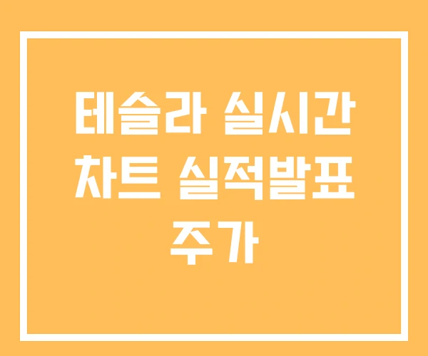 테슬라 실시간 차트 실적발표 주가
