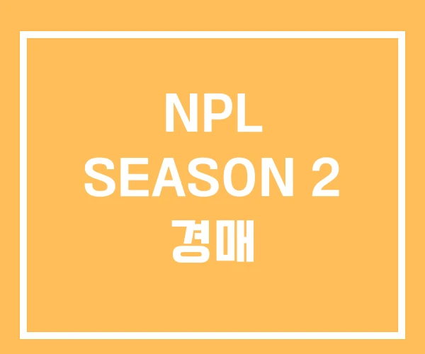 NPL SEASON 2 경매