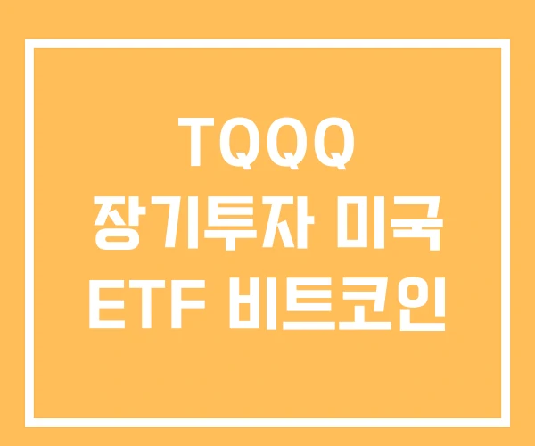 TQQQ 장기투자 미국 ETF 비트코인