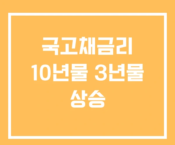 국고채금리 10년물 3년물 상승