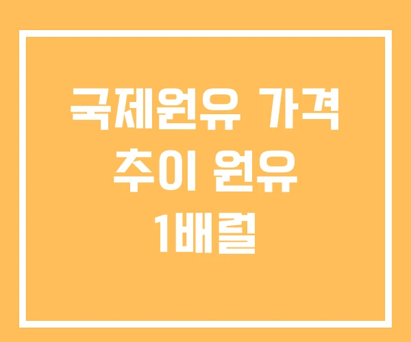 국제원유 가격 추이 원유 1배럴