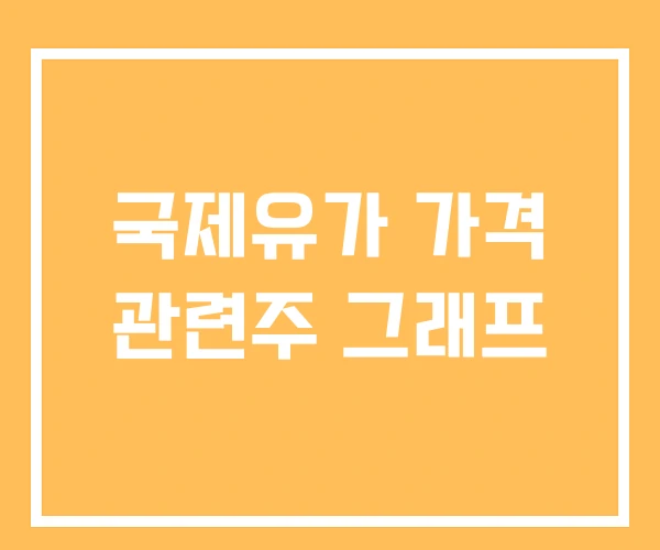 국제유가 가격 관련주 그래프 국제유가 가격 관련주 그래프
