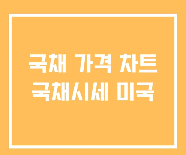 국채 가격 차트 국채시세 미국