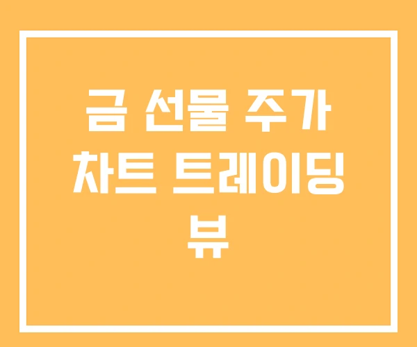 금 선물 주가 차트 트레이딩 뷰