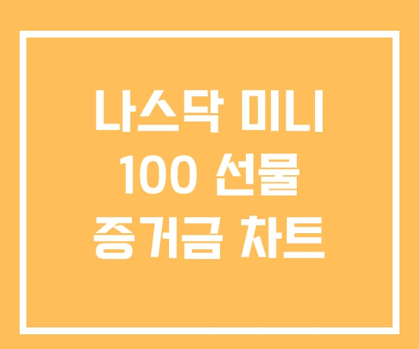 나스닥 미니 100 선물 증거금 차트