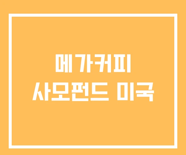 메가커피 사모펀드 미국