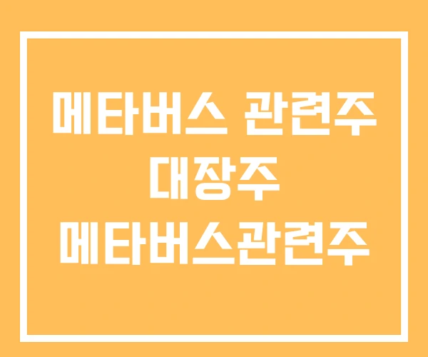 메타버스 관련주 대장주 메타버스관련주 메타버스 관련주 대장주 메타버스관련주