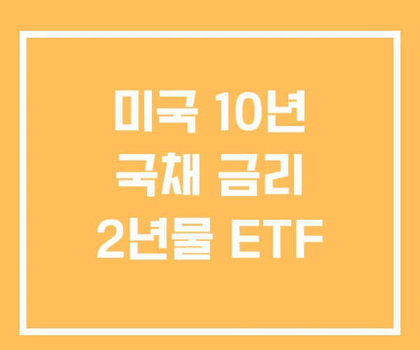 미국 10년 국채 금리 2년물 ETF