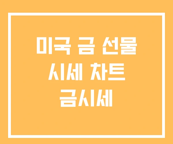 미국 금 선물 시세 차트 금시세 미국 금 선물 시세 차트 금시세