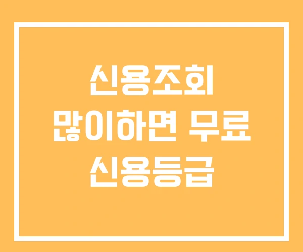 신용조회 많이하면 무료 신용등급 신용조회 많이하면 무료 신용등급