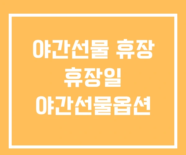 야간선물 휴장 휴장일 야간선물옵션 야간선물 휴장 휴장일 야간선물옵션