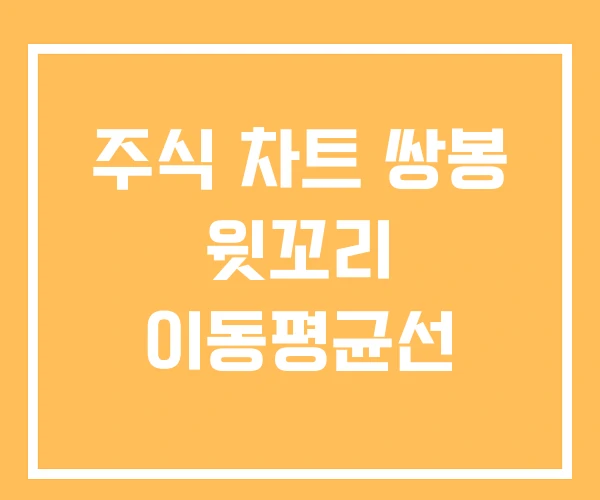주식 차트 쌍봉 윗꼬리 이동평균선