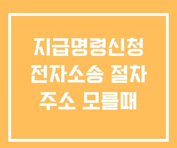 지급명령신청 전자소송 절차 주소 모를때