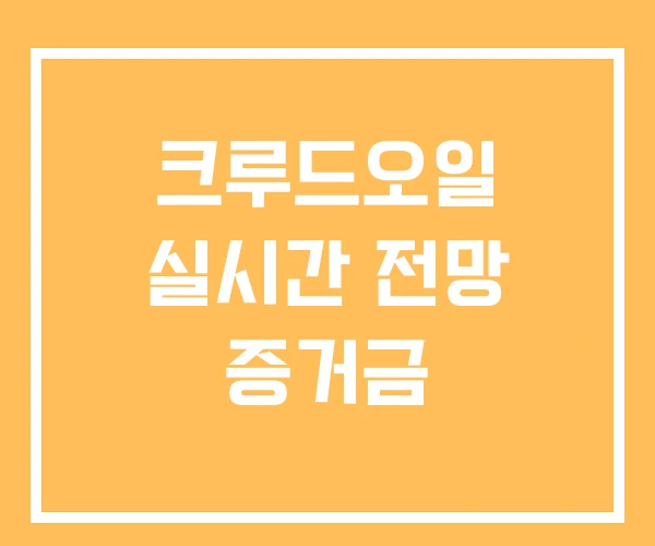 크루드오일 실시간 전망 증거금