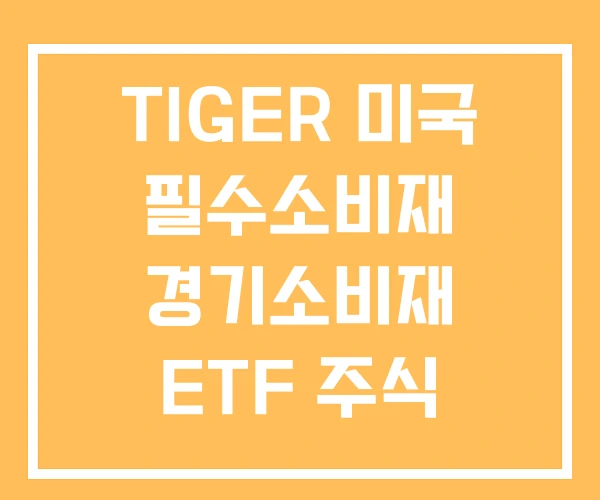 TIGER 미국 필수소비재 경기소비재 ETF 주식