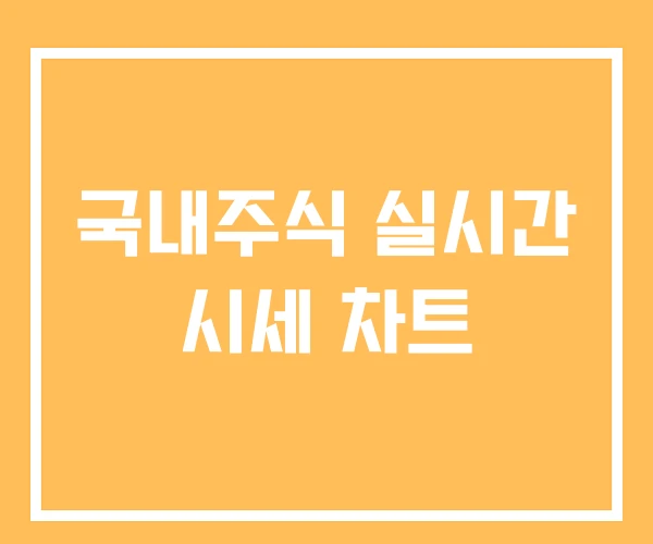 국내주식 실시간 시세 차트