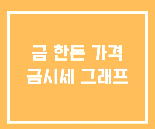 금 한돈 가격 금시세 그래프