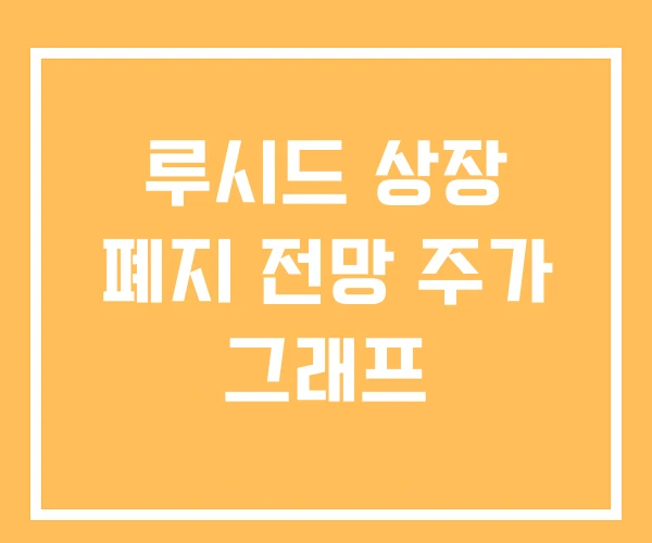 루시드 상장 폐지 전망 주가 그래프