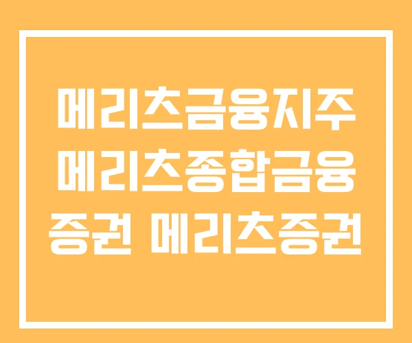 메리츠금융지주 메리츠종합금융 증권 메리츠증권 메리츠금융지주 메리츠종합금융 증권 메리츠증권