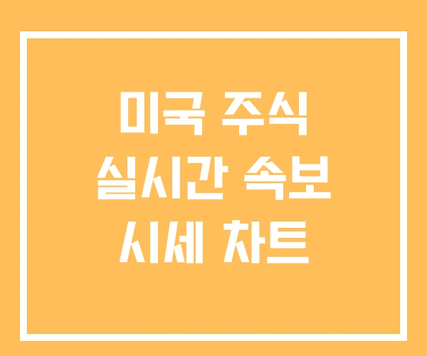 미국 주식 실시간 속보 시세 차트