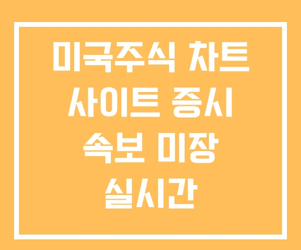 미국주식 차트 사이트 증시 속보 미장 실시간