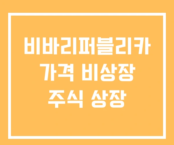 비바리퍼블리카 가격 비상장 주식 상장 비바리퍼블리카 가격 비상장 주식 상장