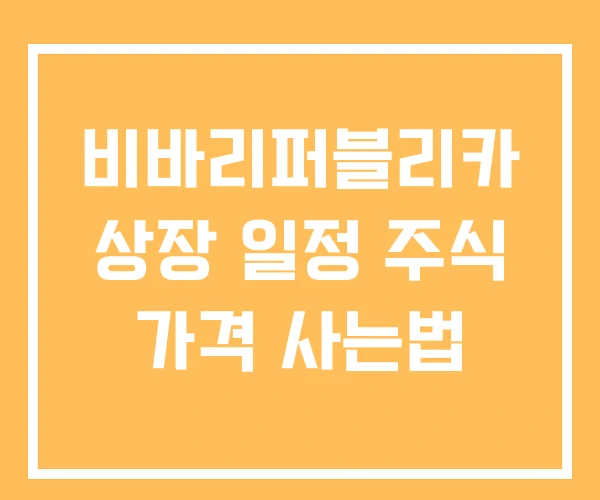 비바리퍼블리카 상장 일정 주식 가격 사는법 비바리퍼블리카 상장 일정 주식 가격 사는법