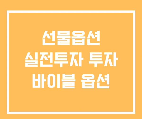 선물옵션 실전투자 투자 바이블 옵션 선물옵션 실전투자 투자 바이블 옵션